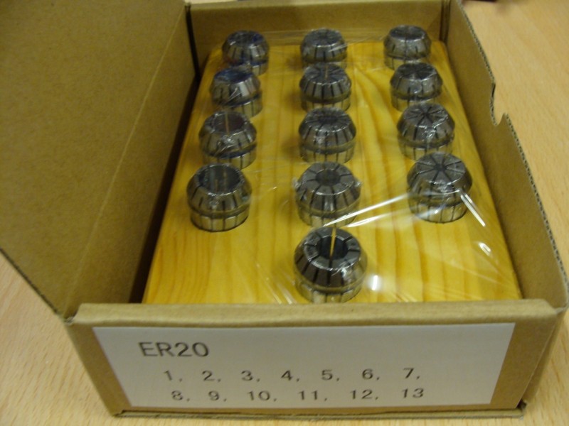 ER20 Collets Set 1/8 To 1/2 (11 Pieces) – Prime Quality – Runout Tested 0.0003″ – Z LIVE CENTER